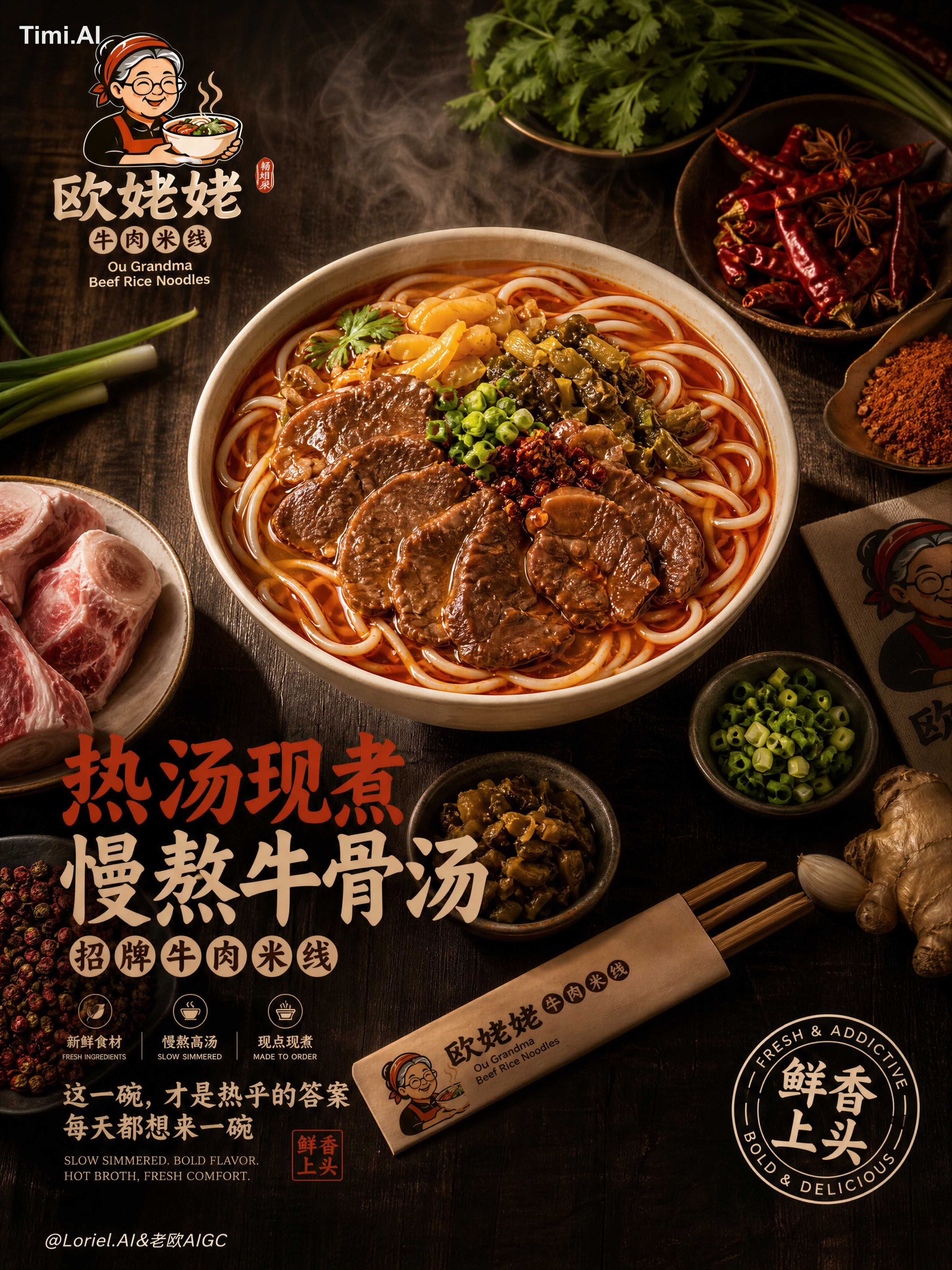 menu layout, price blocks, repeated material board, too many packaging …