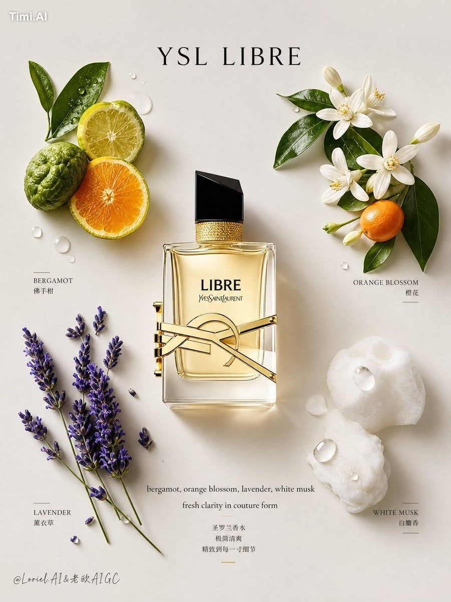 Create an ultra-premium advertising poster for Guerlain perfume, in the…