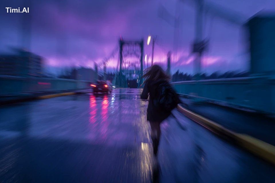 A cinematic tracking shot of a [subject] sprinting through a [landscape… 2