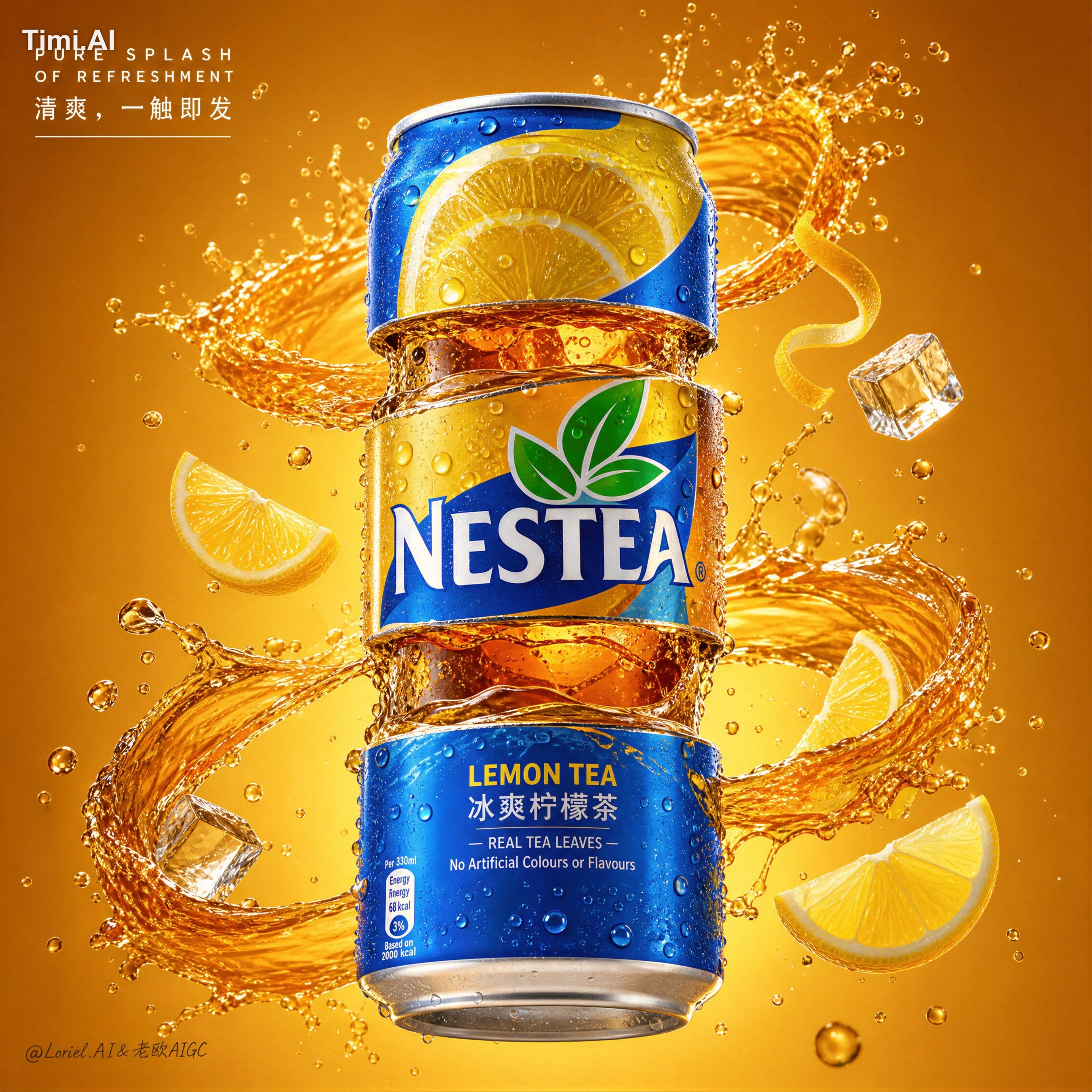 multiple separate cans, disconnected can pieces, unreadable Nescafé lab… 1