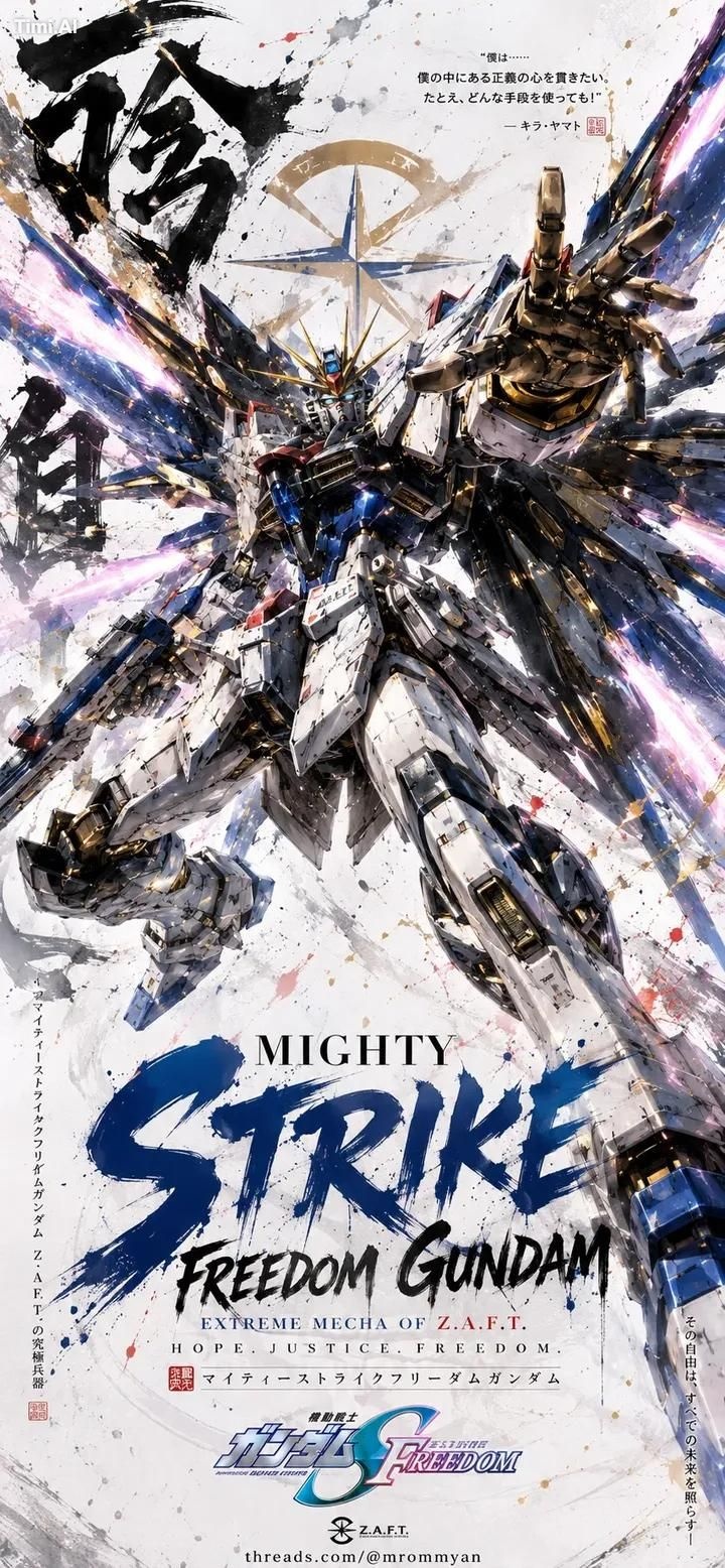 A legendary anime mecha poster featuring the [GUNDAM NAME] as the sole …