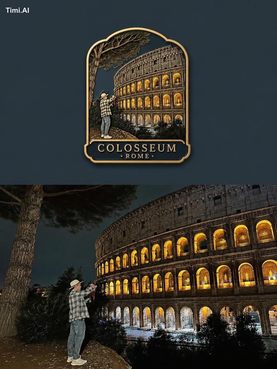 create a matching travel poster image divided into two parts (top and b… 2