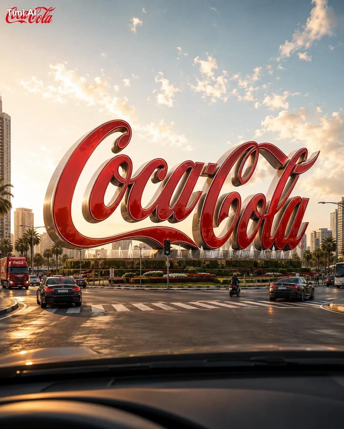 Transform the uploaded 2D logo into a colossal, freestanding architectu…