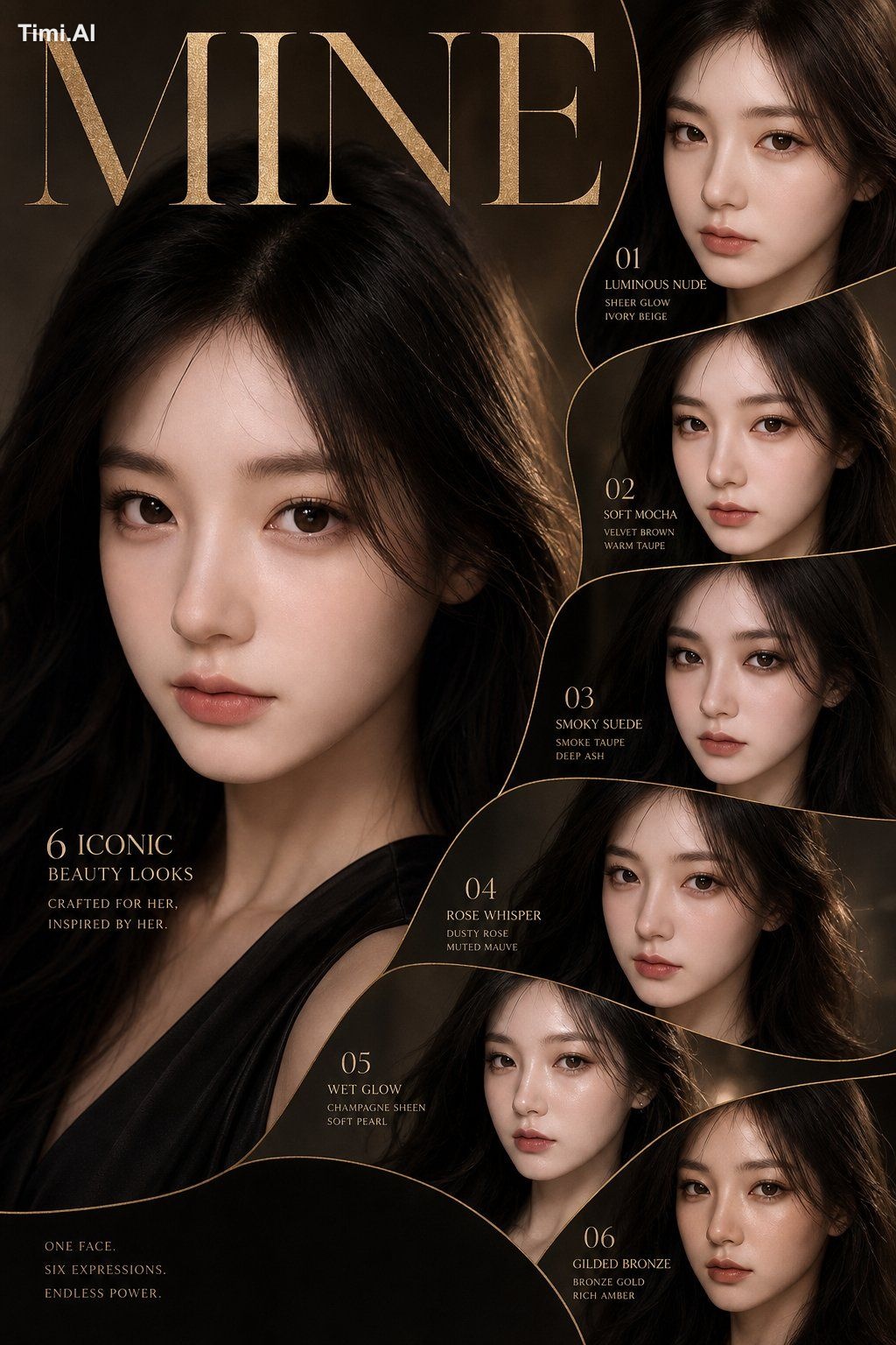 Ultra luxury cinematic beauty editorial campaign poster, premium haute … 2