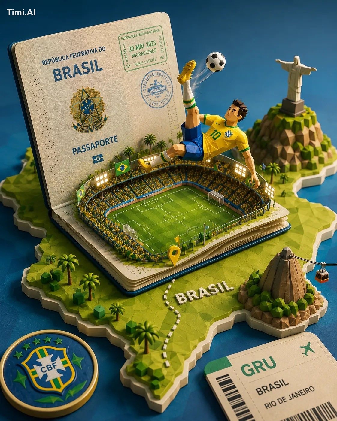 Create a highly detailed stylized 3D miniature diorama in a cinematic i… 1