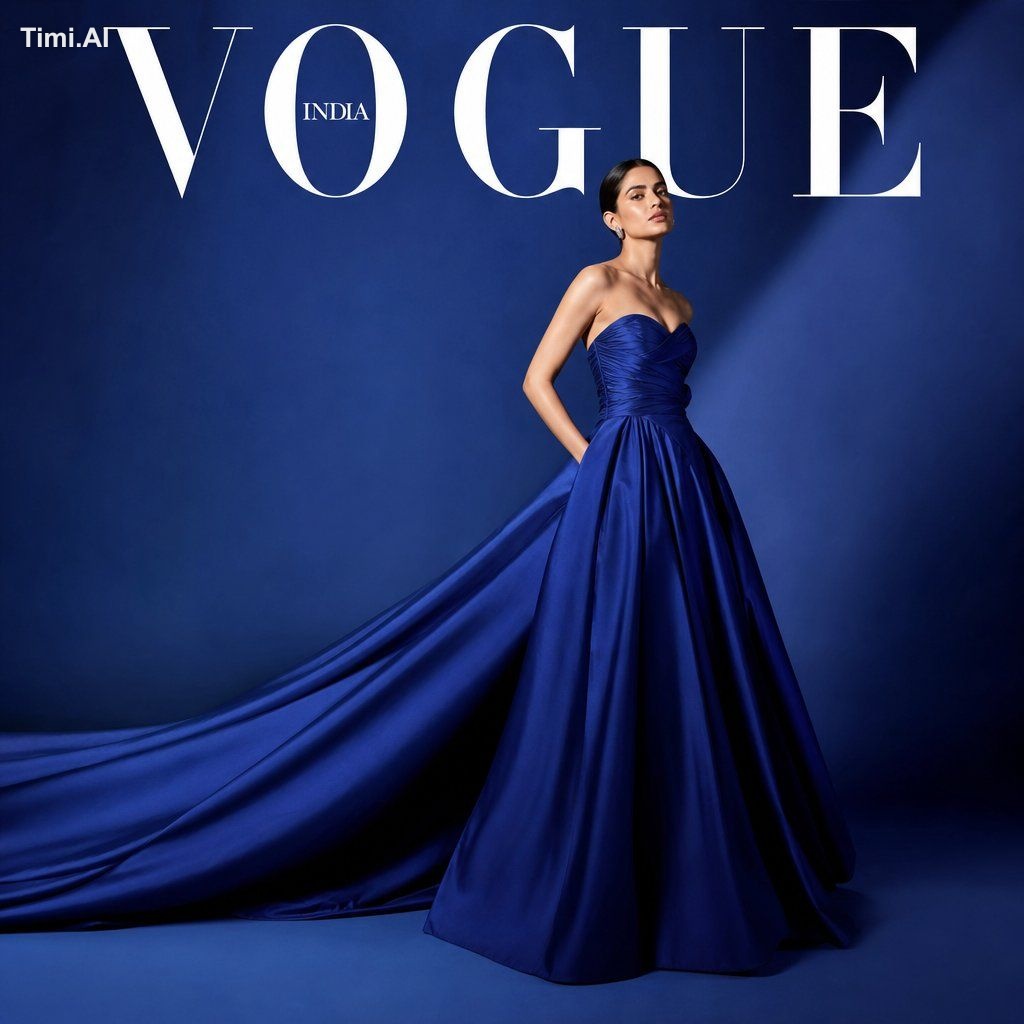 Luxury editorial cover inspired by international fashion houses, monoch…