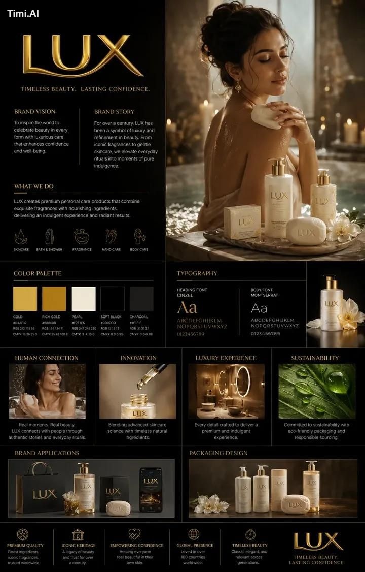 Create a premium brand guidelines infographic poster for [BRAND NAME] u…
