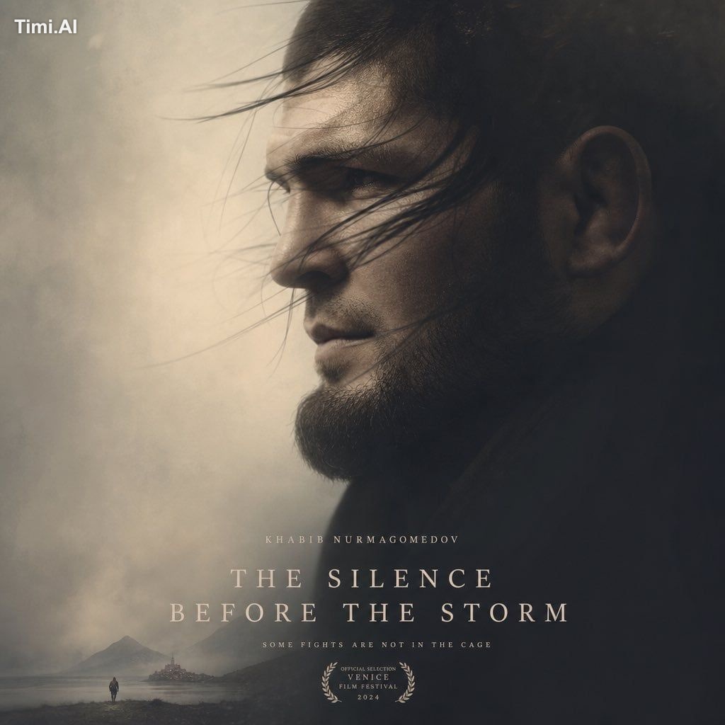 Minimalist art-house movie poster featuring a close-up portrait of [Hum…