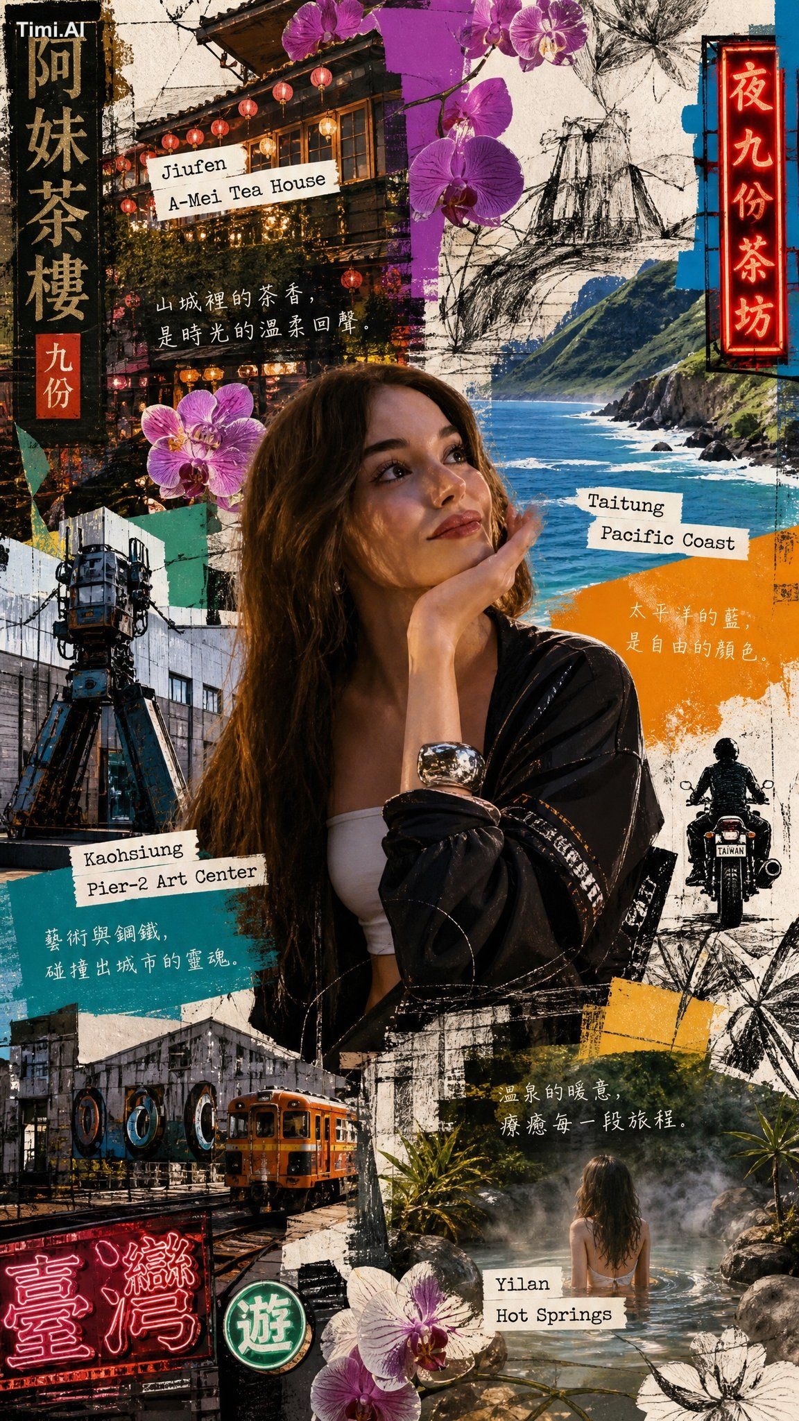 Use the person from the reference image. Create an exquisite Taiwanese …