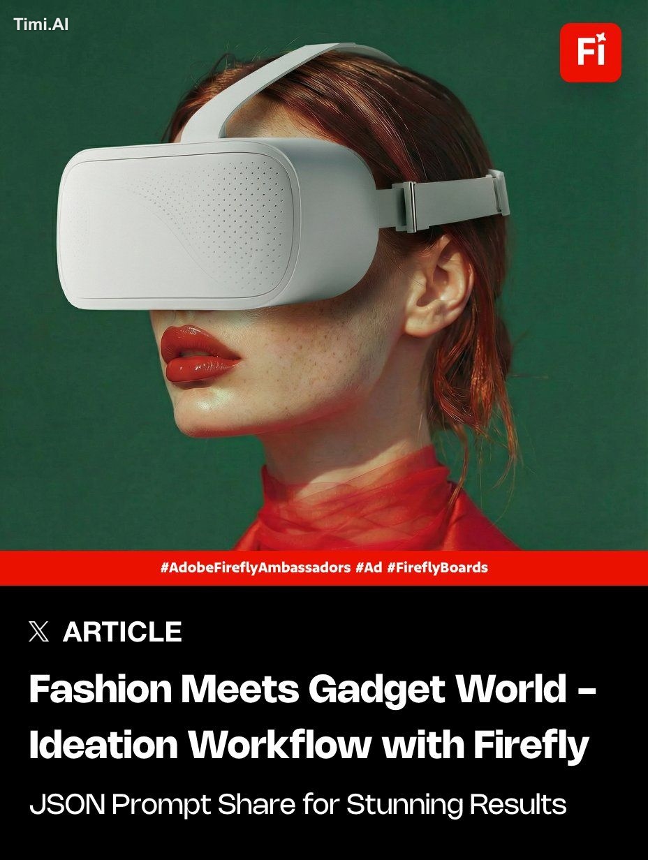 I took a striking red high-fashion look and fused it with a futuristic …