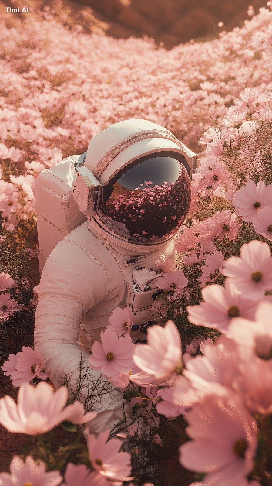 A highly detailed astronaut in a realistic, well-textured space suit st…
