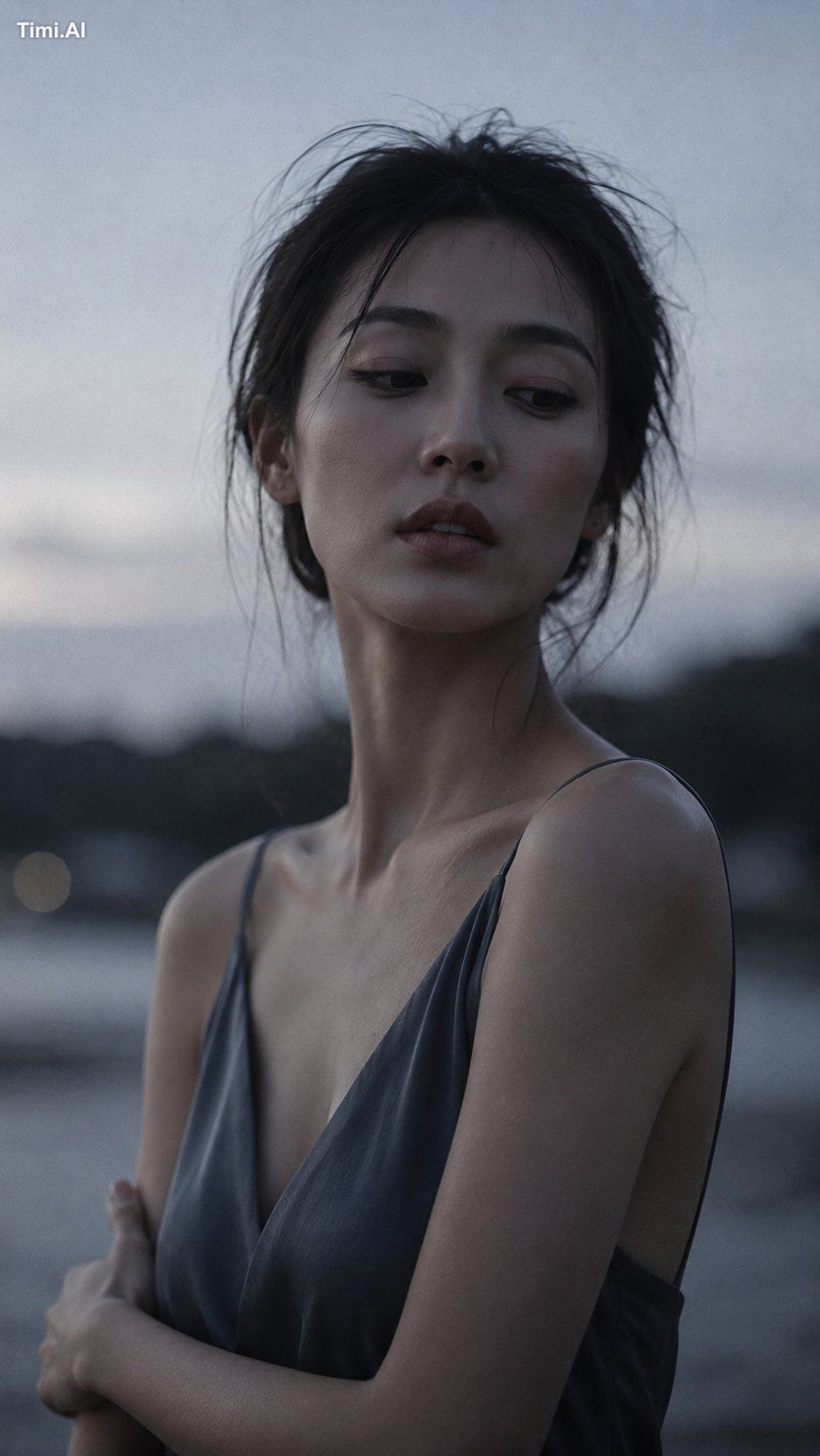 Portrait shot on 85mm f/1.2, close-up of a Japanese woman in her late 2… 3