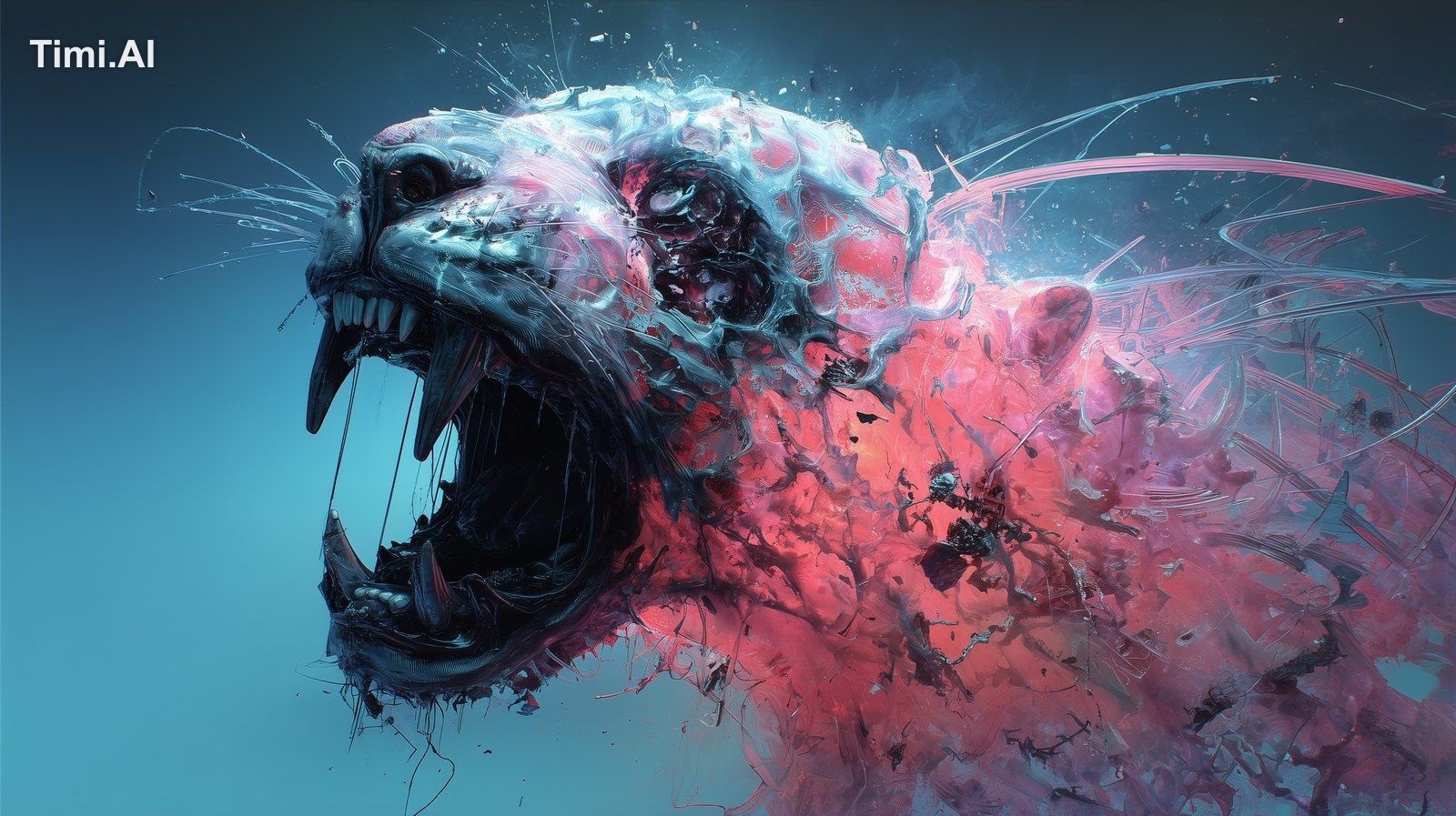 a beast screaming as it tears itself apart --ar 16:9 --profile c7xz9rs …
