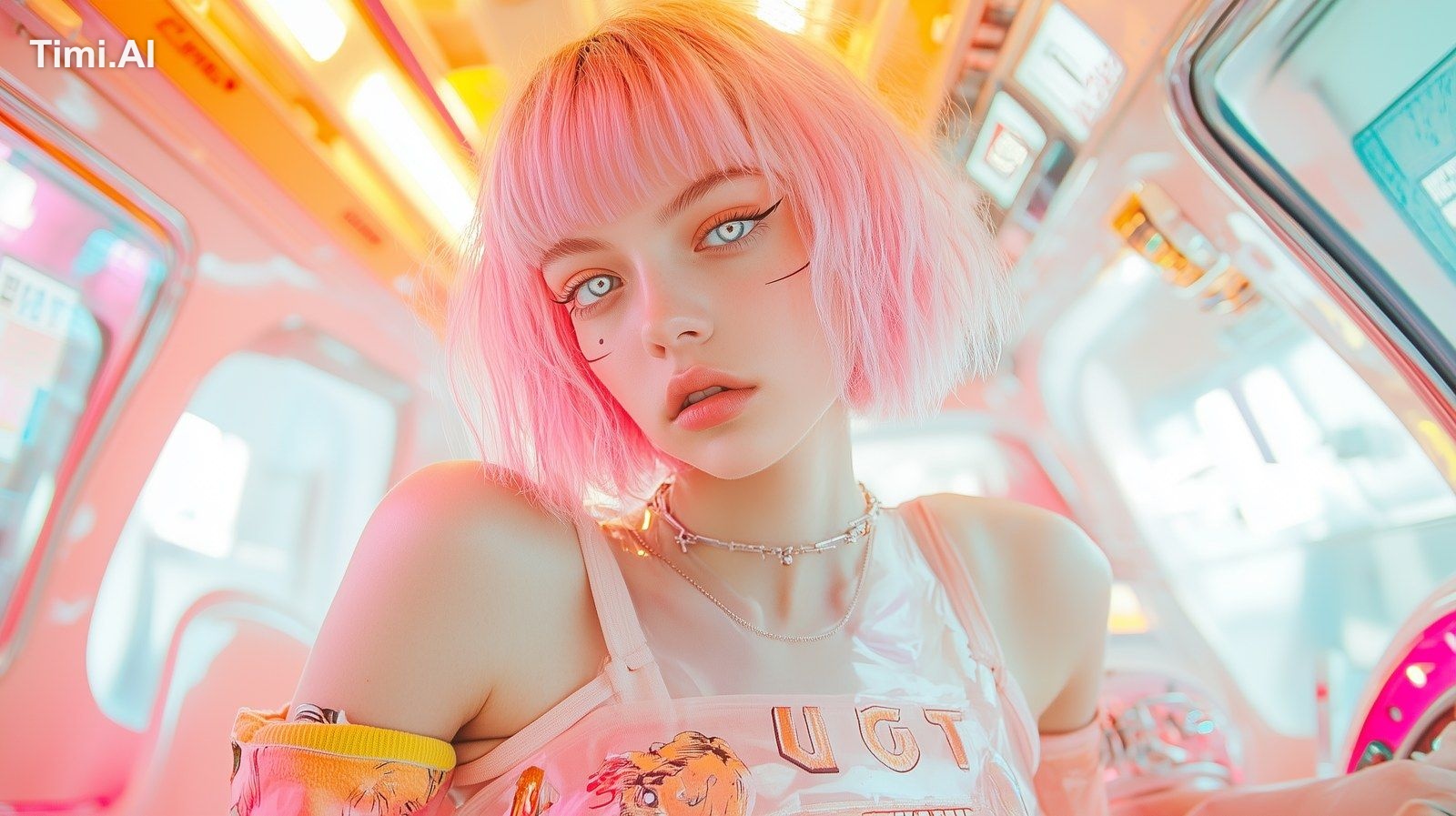 a candid sharp photo, Sci-fi Futuristic gothic-inspired elite fashion w…