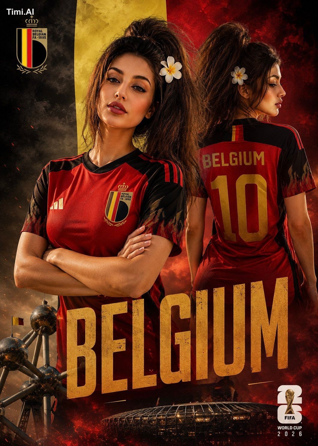 A professional sports-themed poster featuring a confident reference pic… 1
