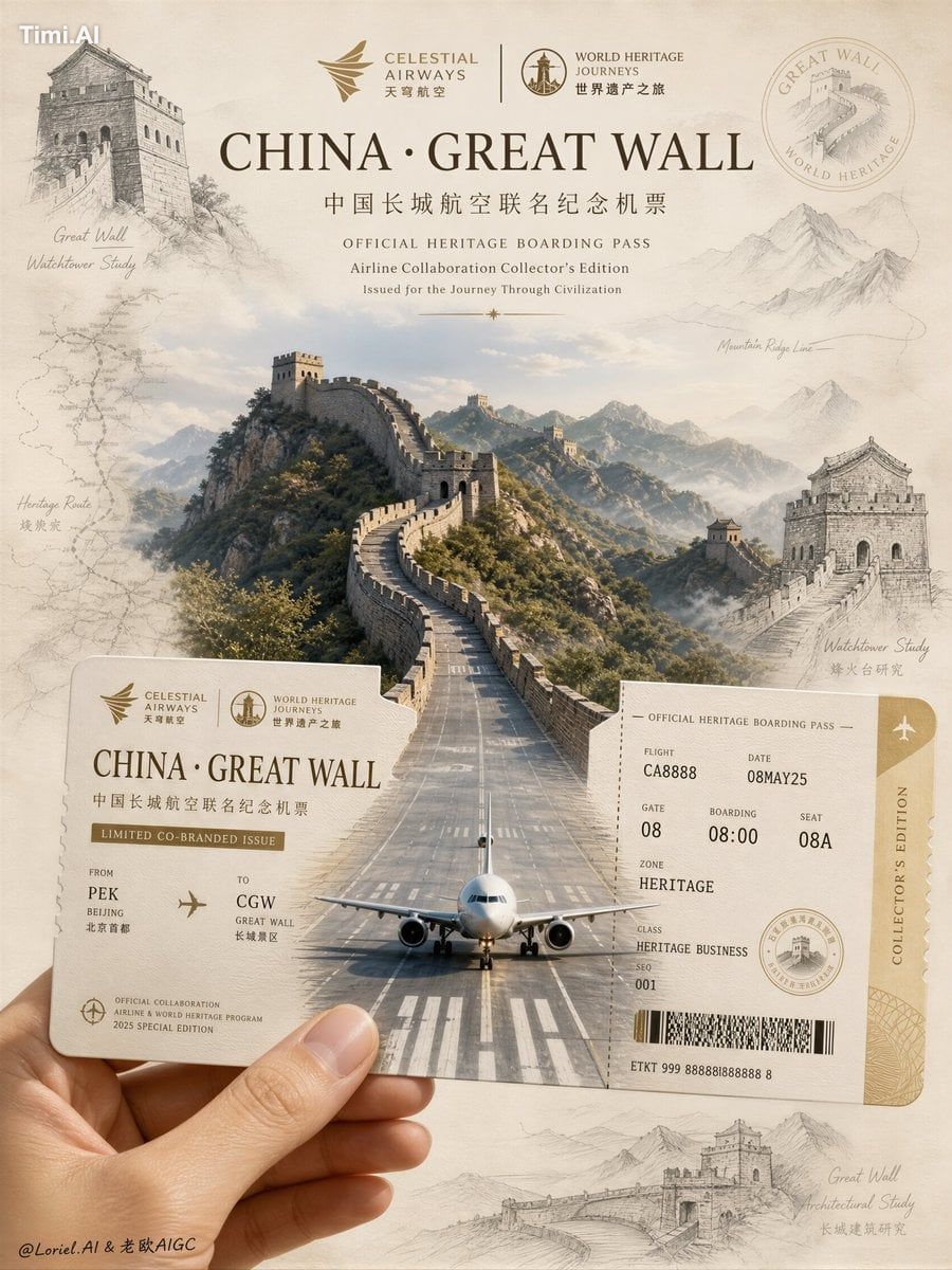 Create an ultra-premium airline co-branded commemorative boarding pass …
