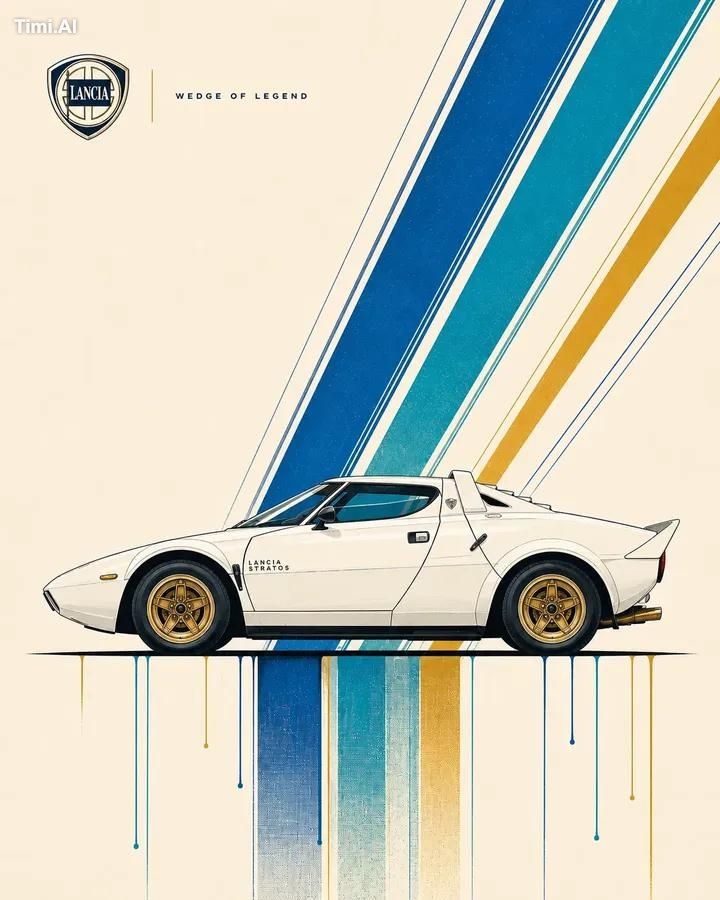 Ultra-clean automotive poster design featuring a [CAR], perfect side pr…