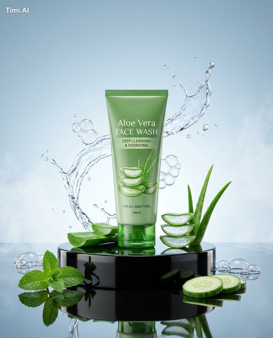 Create a high-end commercial skincare advertisement featuring a premium…