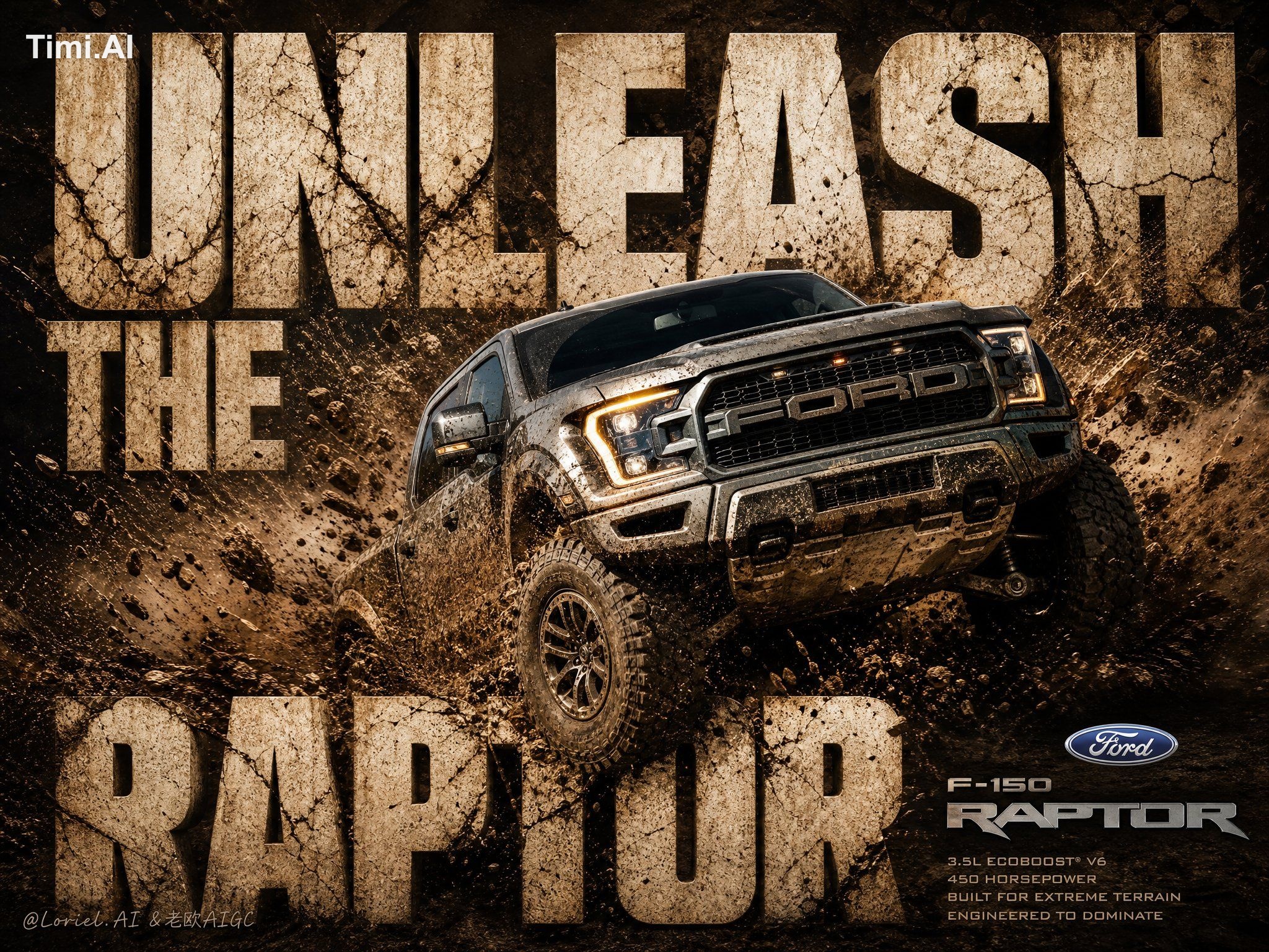 small text layout, weak typography presence, cheap dealership ad, carto…