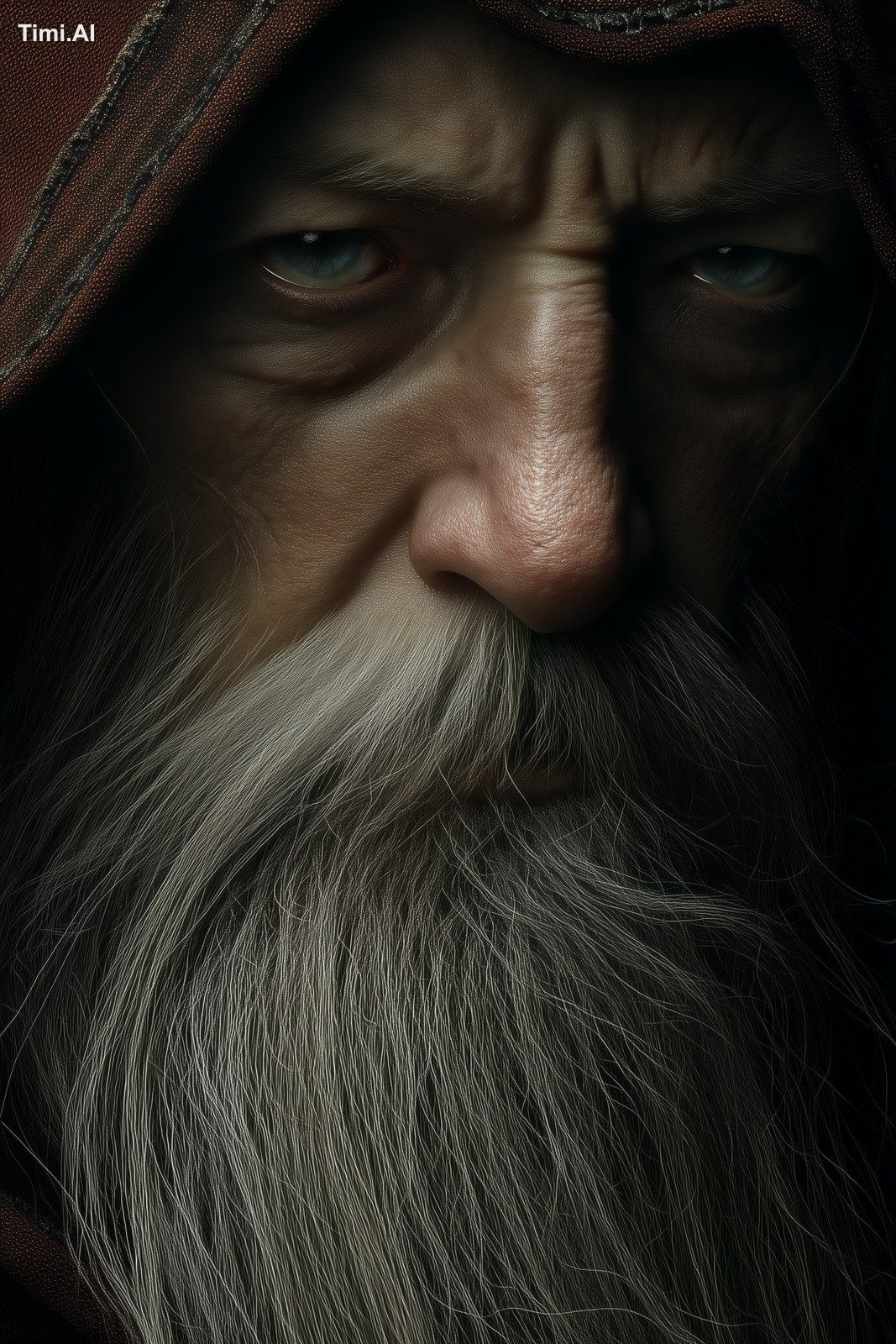 an old wizard or warlock from the antediluvian age, cinematic close-up,…
