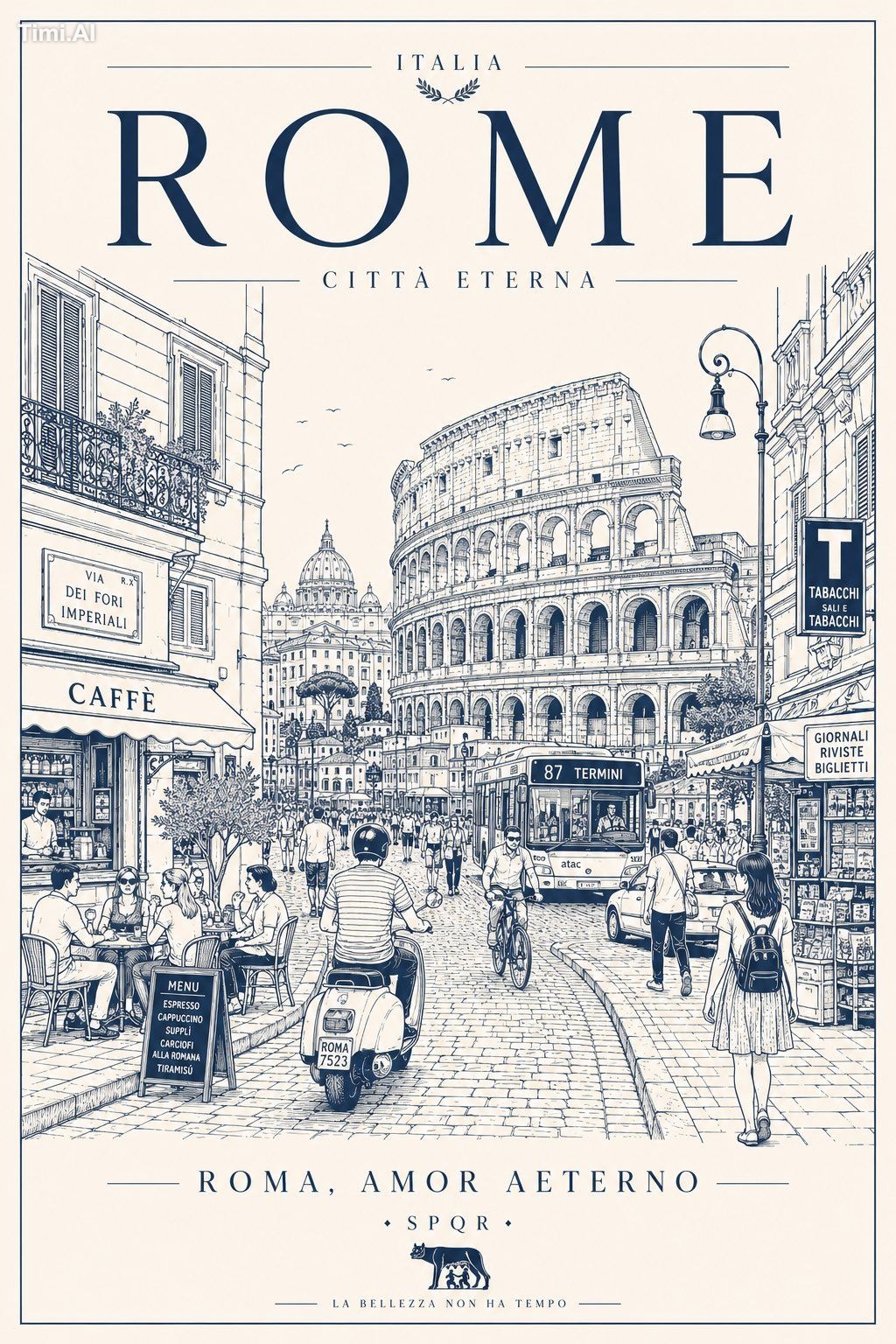 Create a minimalist ultra-detailed travel poster of [CITY / LOCATION] i… 1