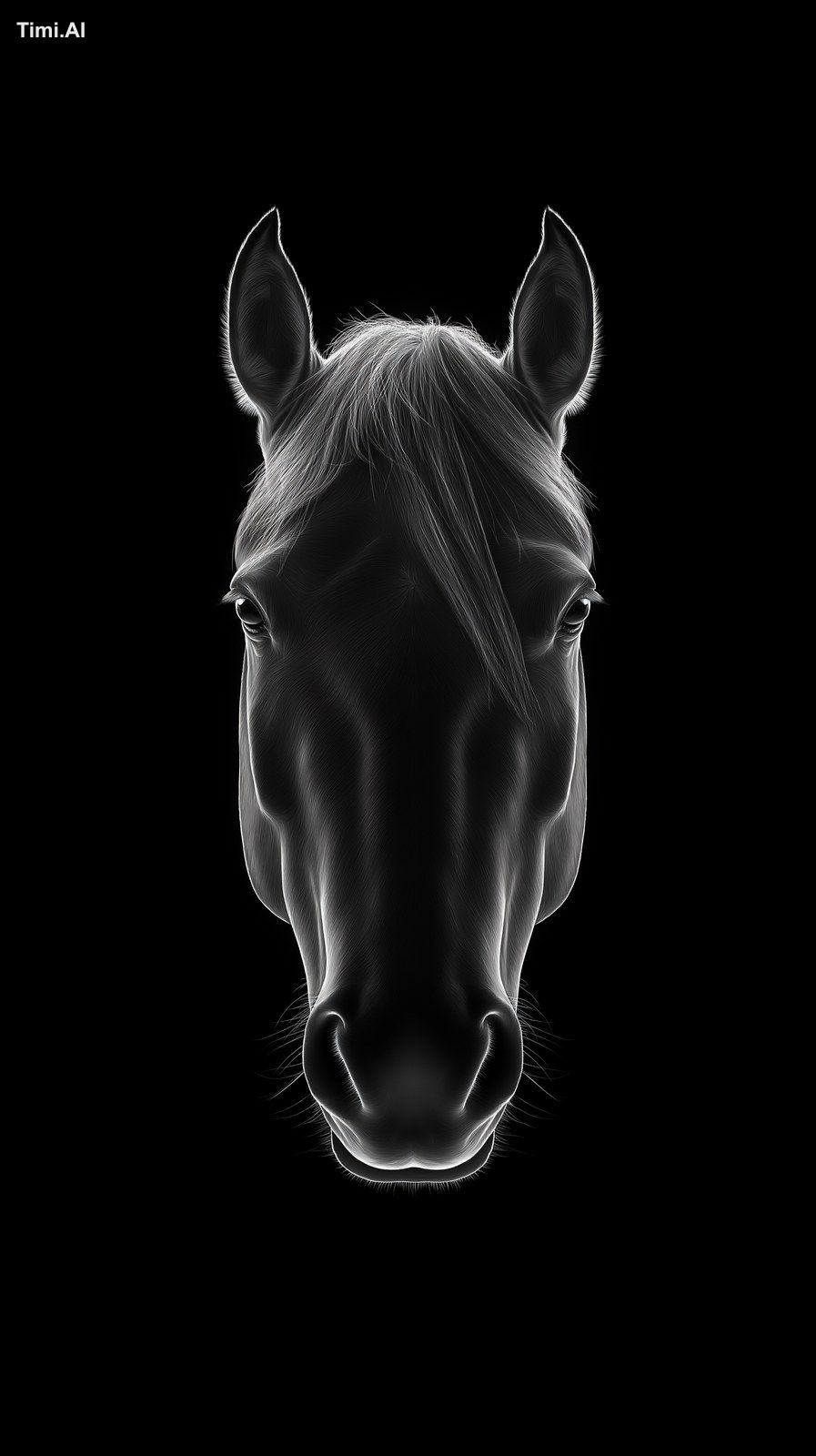 a fotorealistic highresolution image of an horse like a portrait foto f…