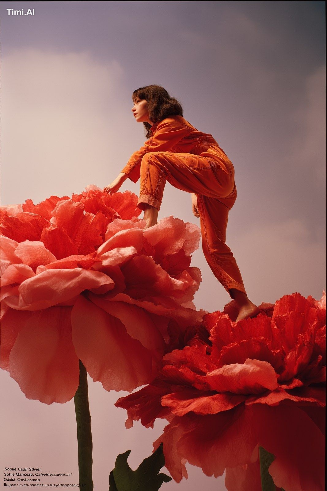 A photograph of an advertisement for "Sophie Marceau, Calvin Klein, and…