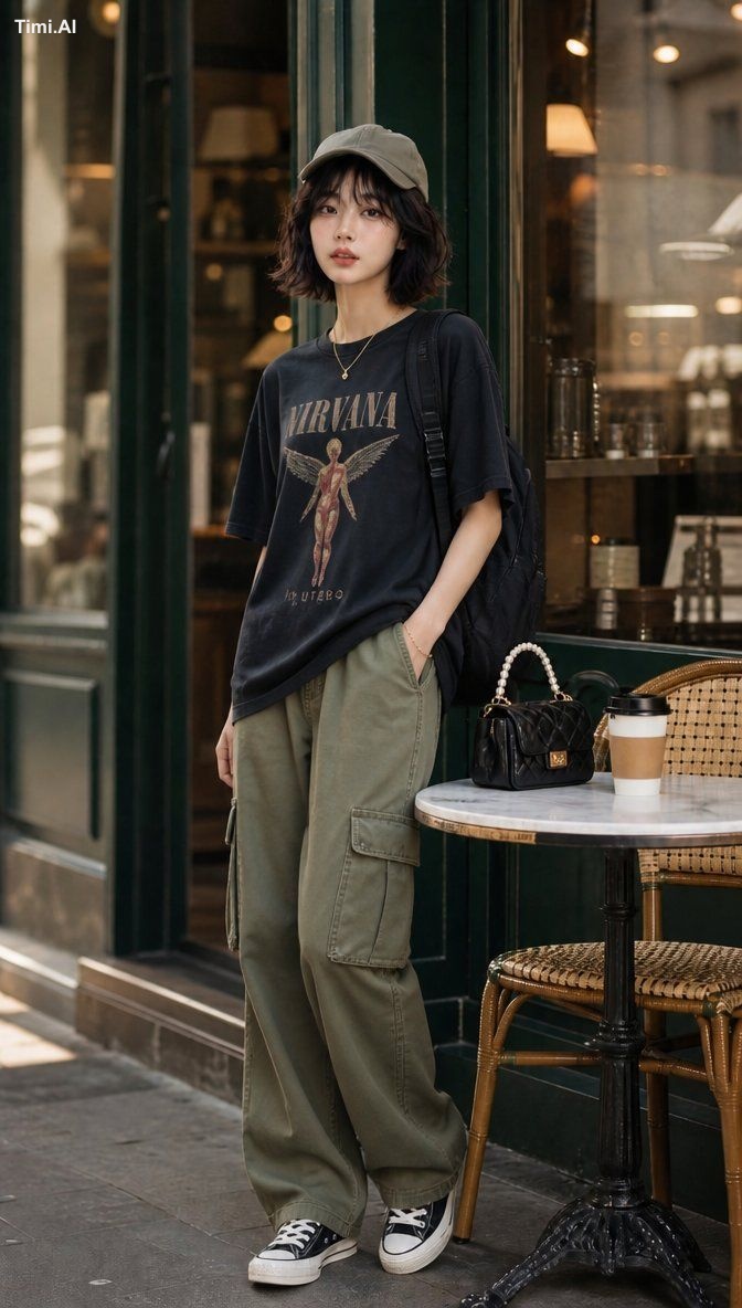 An ultra-realistic cinematic street portrait of a stylish young Korean … 2