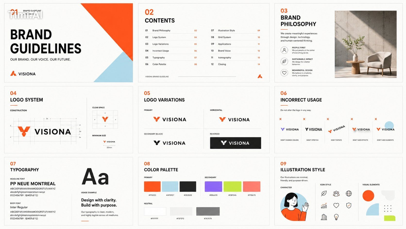 155: Design Style: Name: "Brand Guideline" Concept: > Pentagram、 Manual… 2
