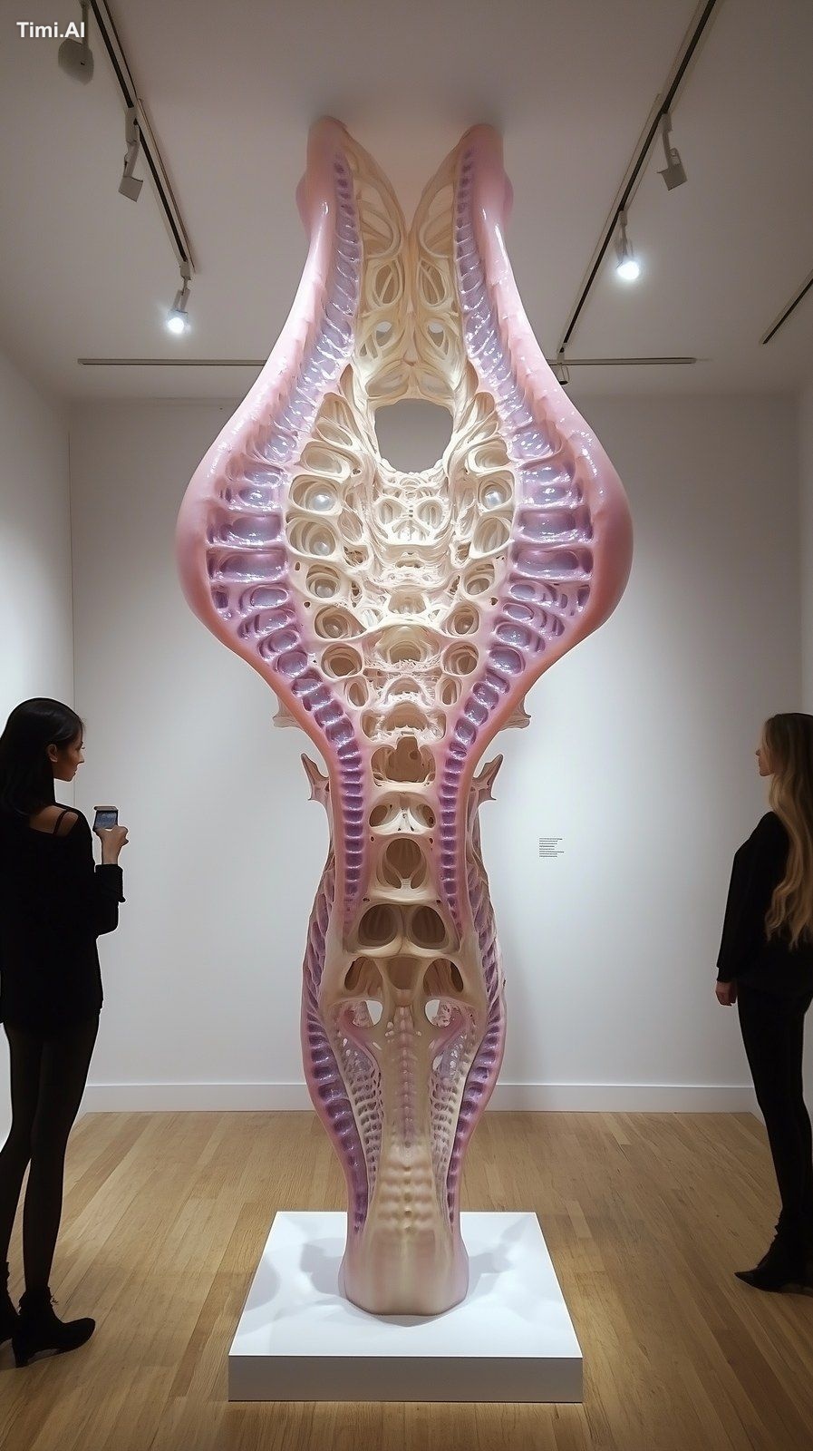 symmetrical tendril exoskeleton sculpture colored tan,pink, peach, baby…