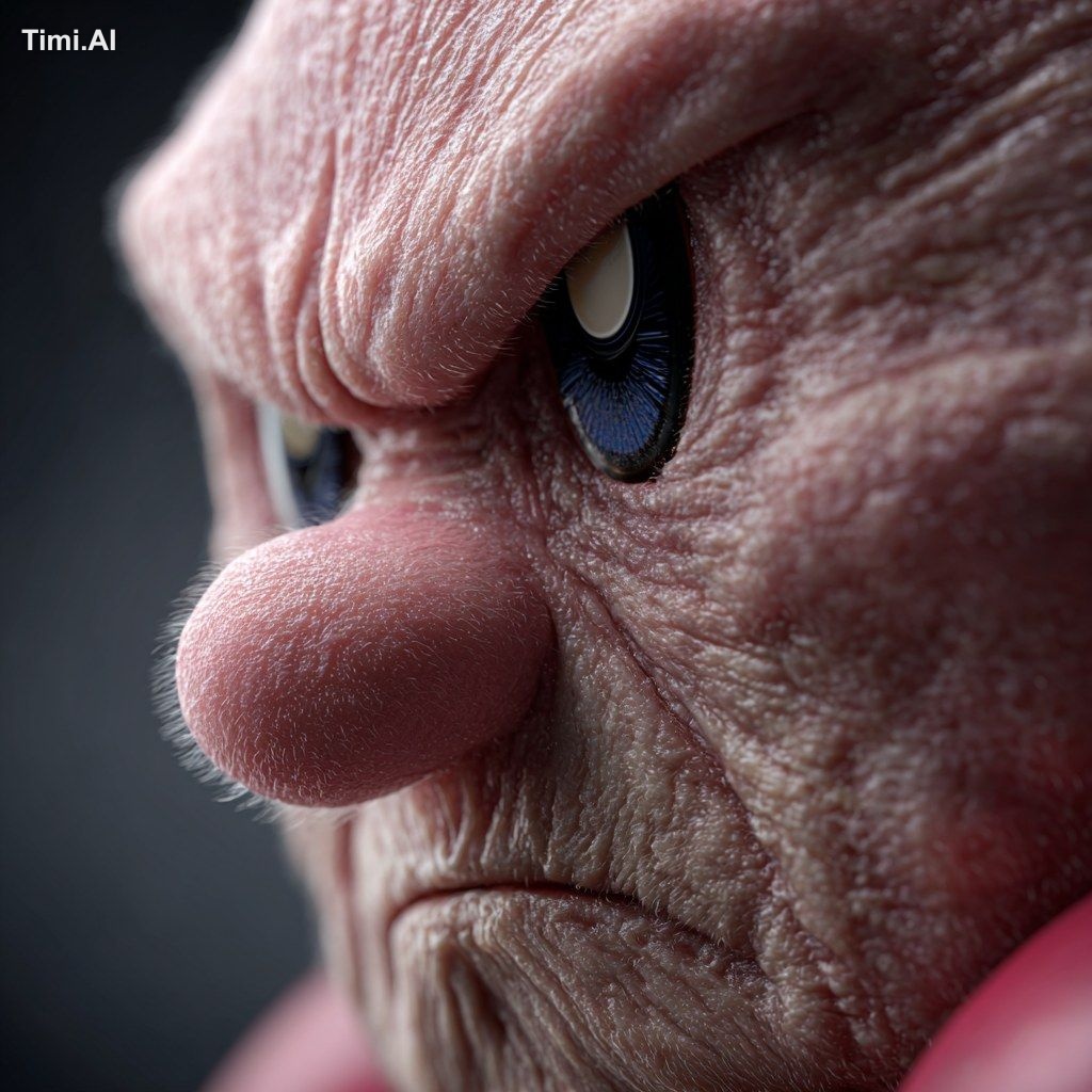 a hyperreal photo of Kirby the character, with realistic detailed skin,…