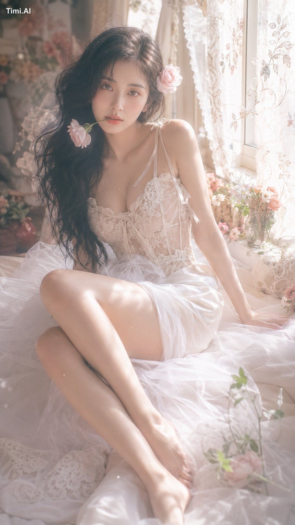 ---prompt--- 9:16 vertical, photorealistic dreamy romantic portrait pho…