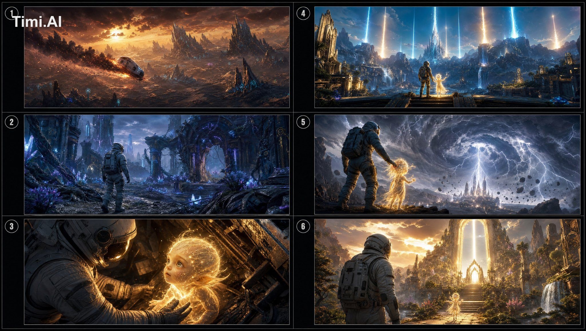 STORY: [SHORT STORY] Create ONE cinematic storyboard. Silently identify…