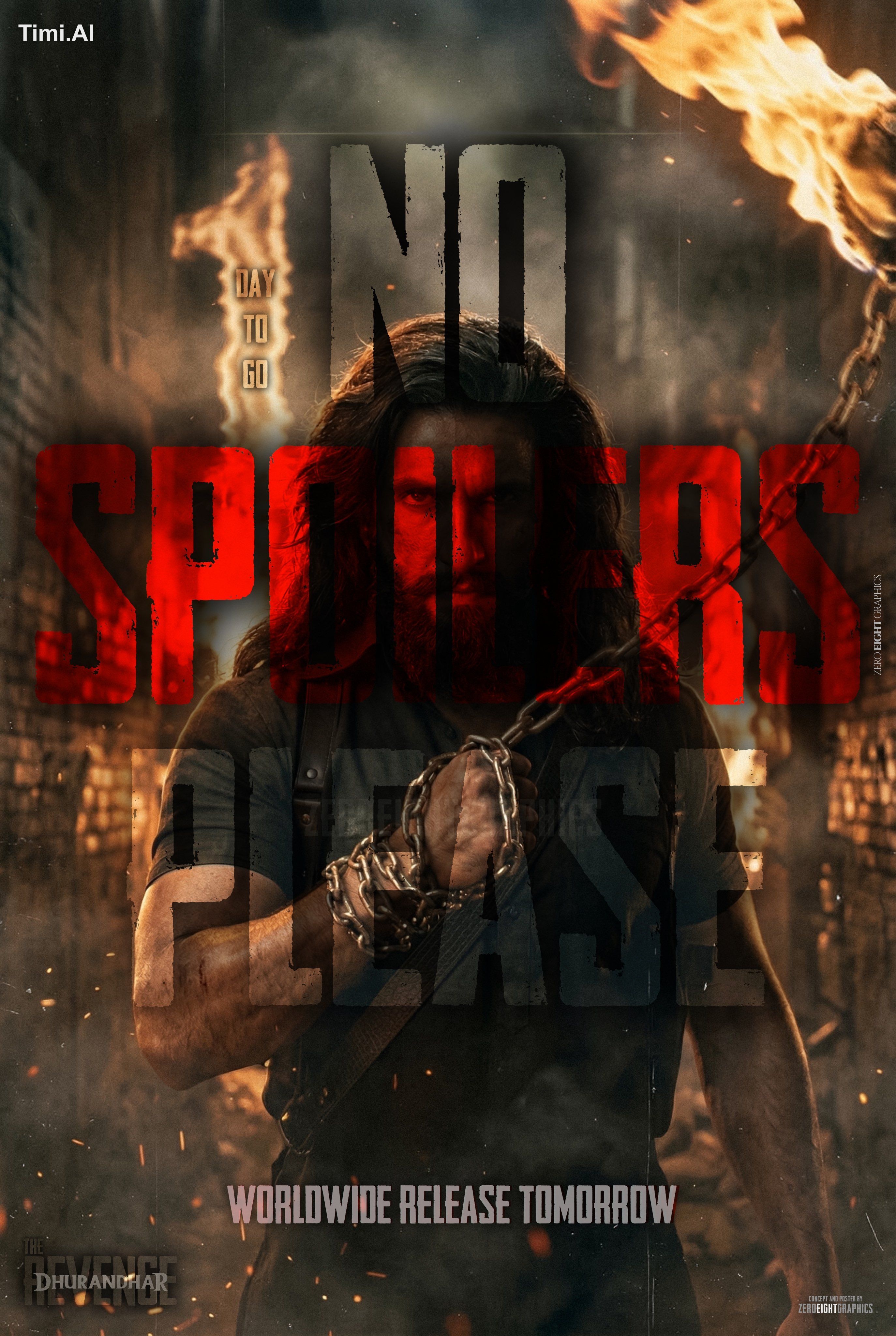 Fanmade Release Poster for Dhurandhar 2 featuring Ranveer Singh 1