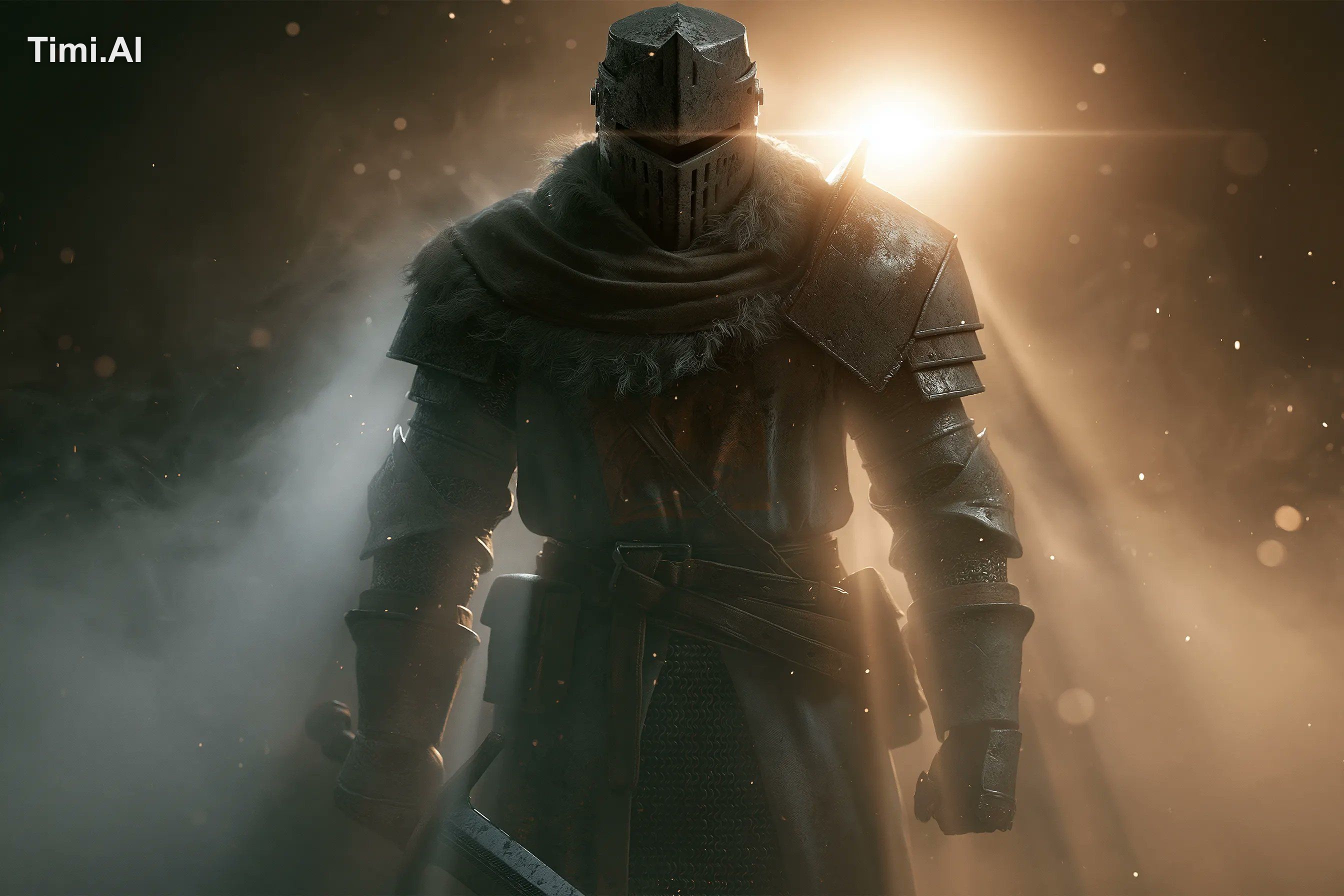 A cinematic rendering of the [subject] shrouded in volumetric light ray… 1