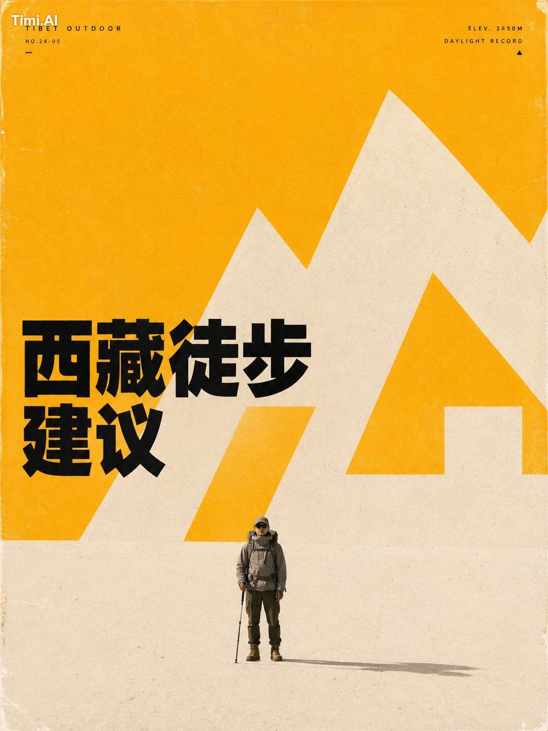 围绕任意主题对象生成一套海报式视觉：画面先由一个超大浅色数字或主题符号压住中后场，符号横向扩展到边缘之外，只露出被裁切的巨大局部，让观者先感到…