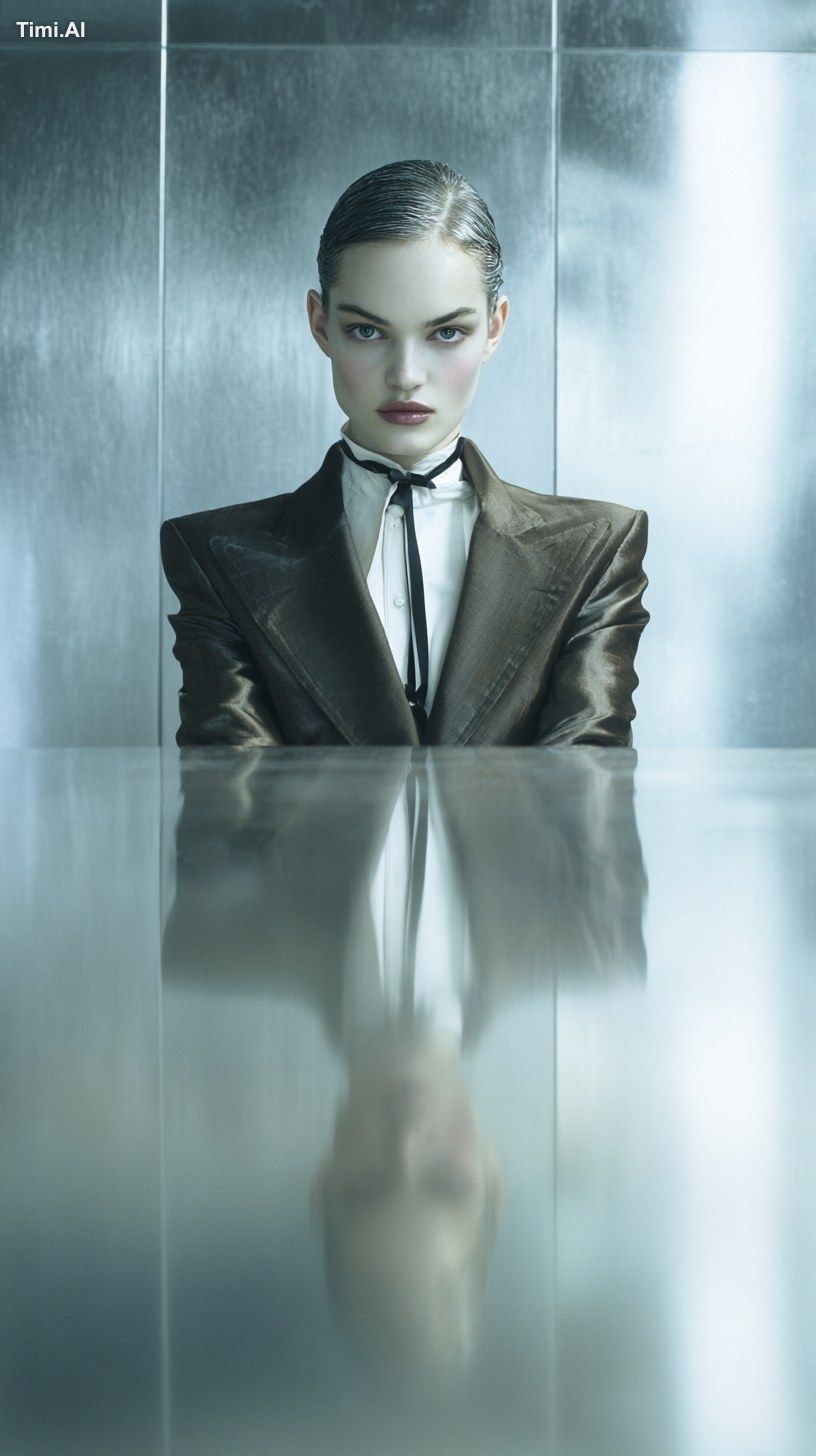 a wide shot Nick Knight photo that looks like an advertisment for a hig…