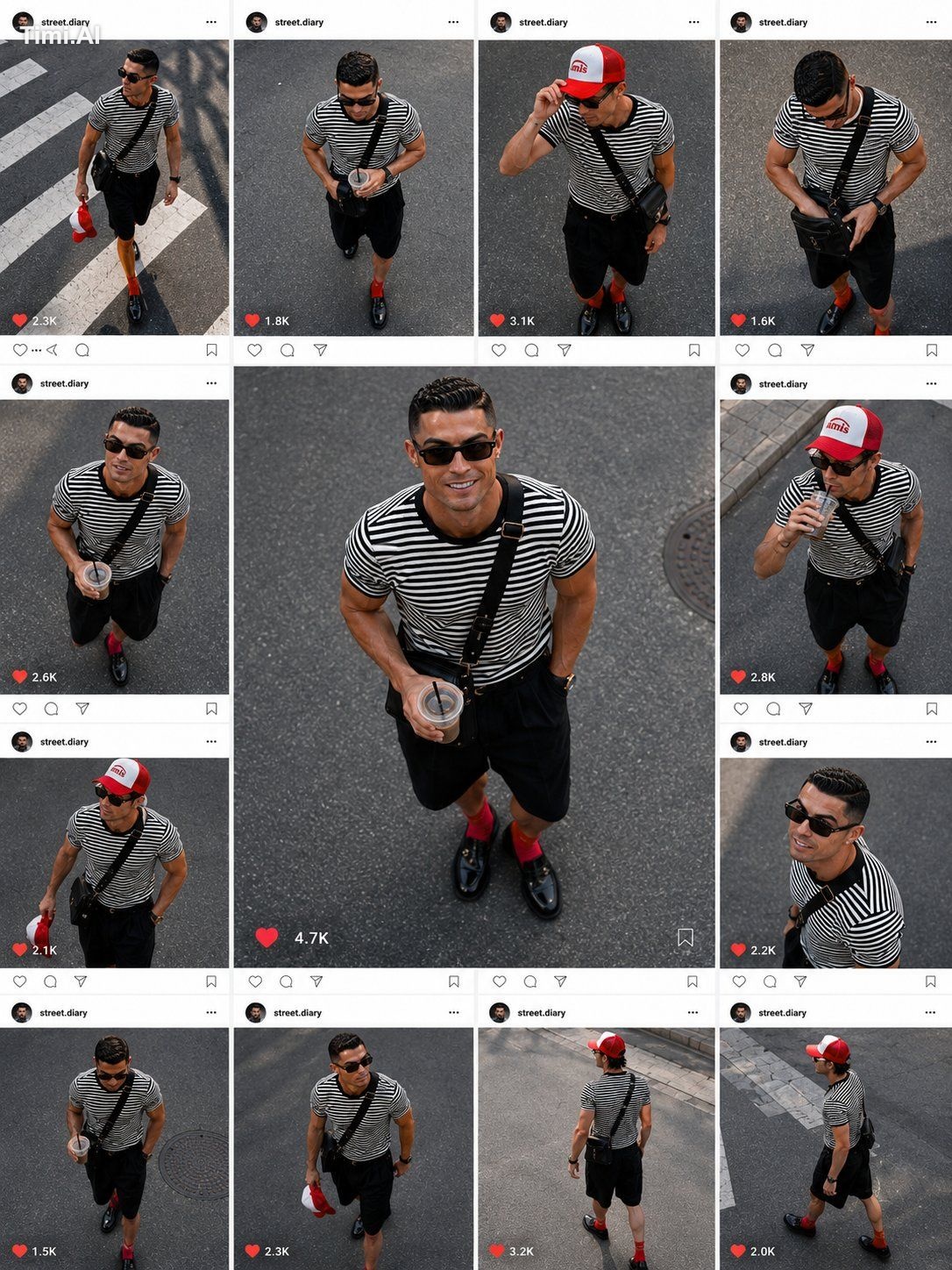 Create an ultra-realistic editorial street photography collage inspired…
