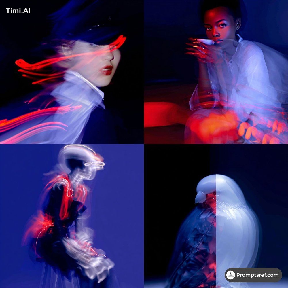 - `long exposure photography` - `light painting trails` - `motion blur,…