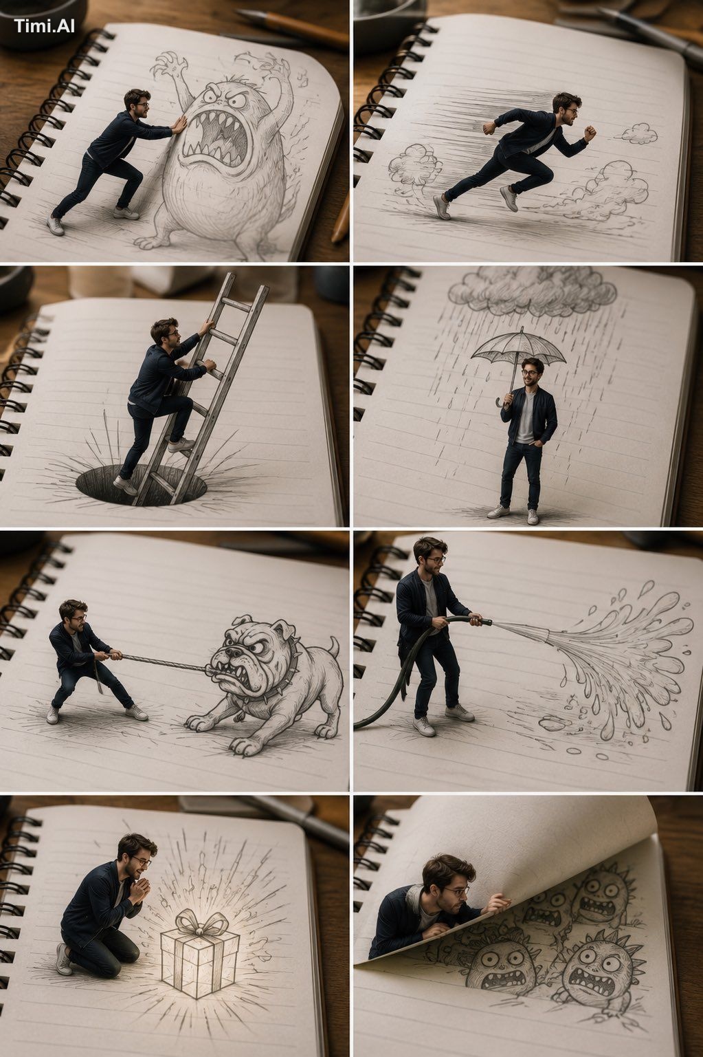 Ultra-realistic cinematic miniature photography, a vertical spiral note…