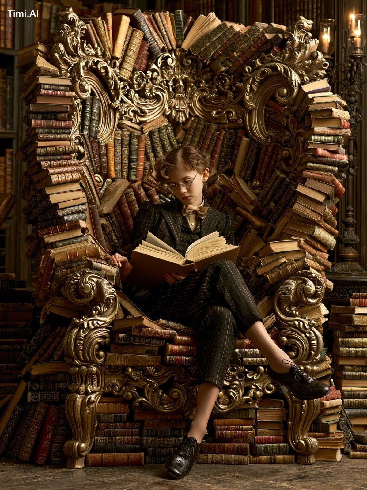 A beautiful young librarian, tiny, powerful, and bespectacled, with mou…