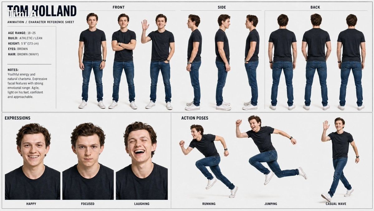 CHARACTER: [Character Name] Create ONE professional animation character…