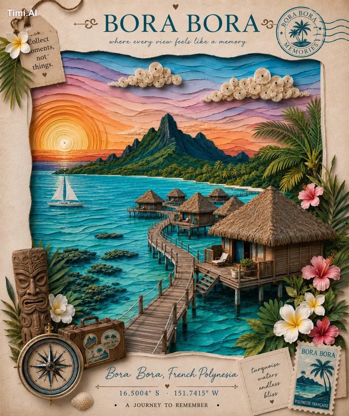 Create an elegant handcrafted 3D paper quilling and layered papercraft … 3