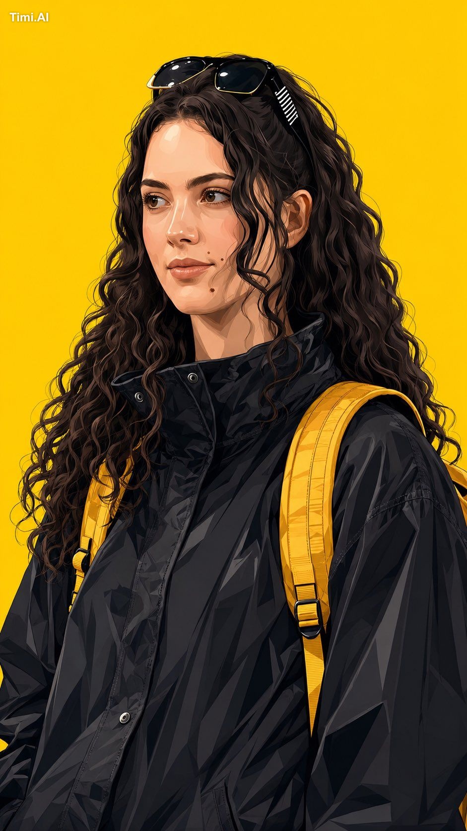 Create a highly detailed and clean vector illustration of the person in… 2