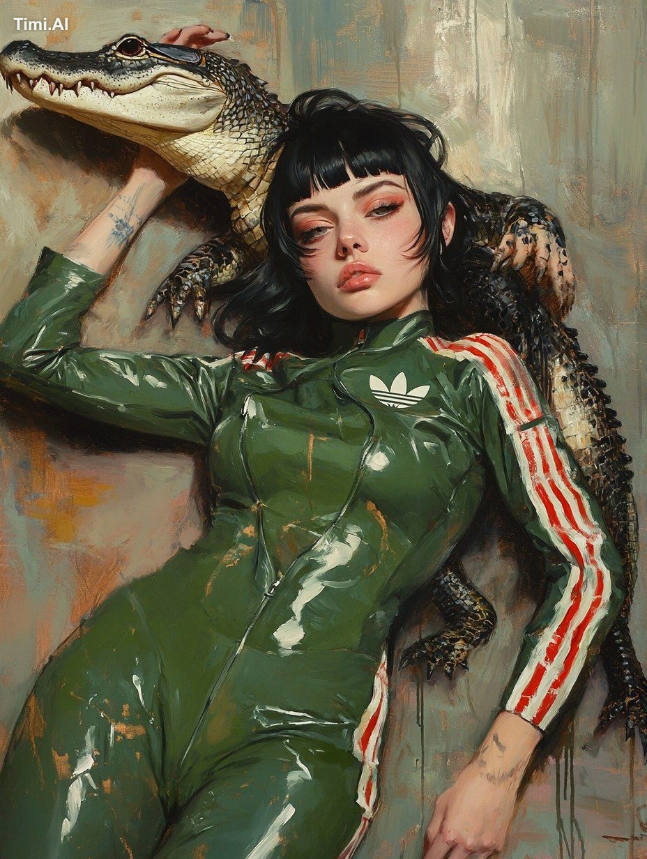 A hyper-realistic painting of a beautiful young woman with black hair l…