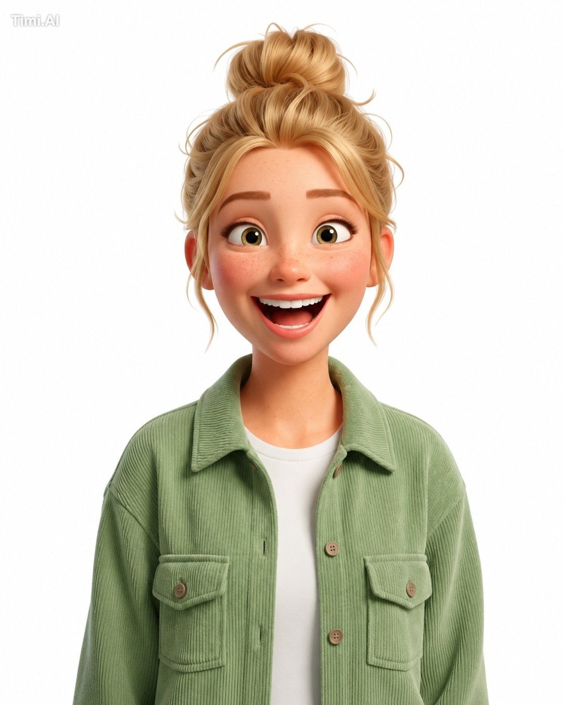 Create a premium stylized 3D animated avatar of a [male/female] with [h… 1