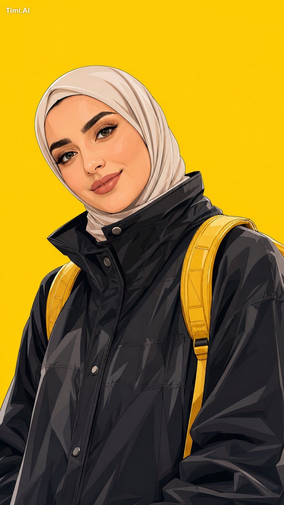 Create a highly detailed and clean vector illustration of the person in…