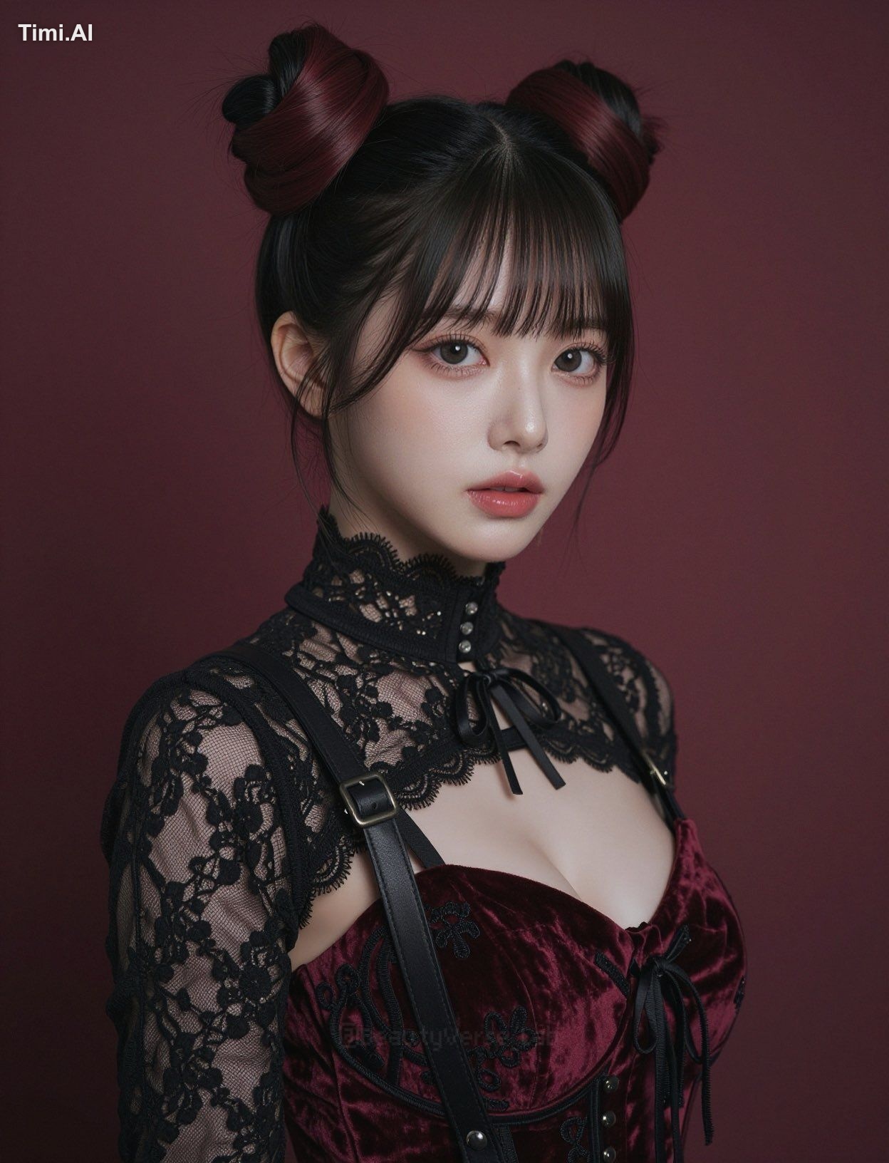 Ultra-photorealistic studio portrait of a stunning 20-year-old Japanese… 1