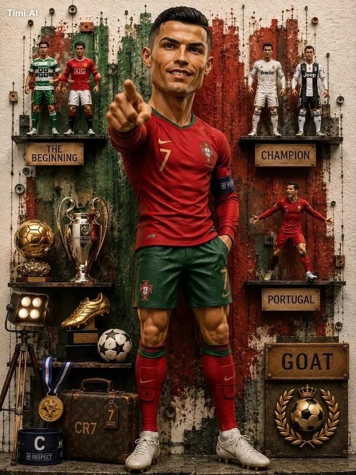 Ultra-detailed 3D caricature collectible poster of [PLAYER NAME], featu… 1