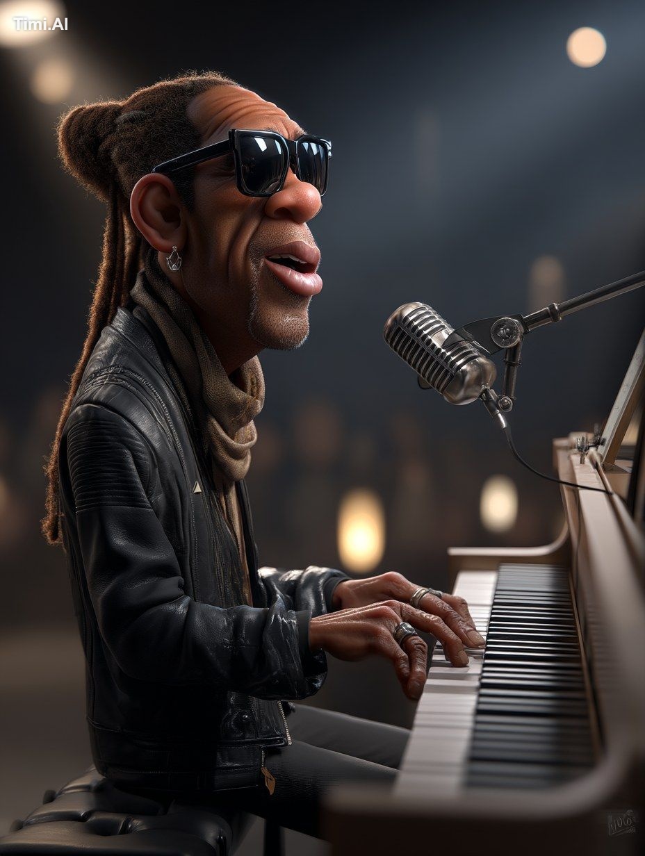 exaggerated Caricature 3D cartoon character-style illustration of singe…